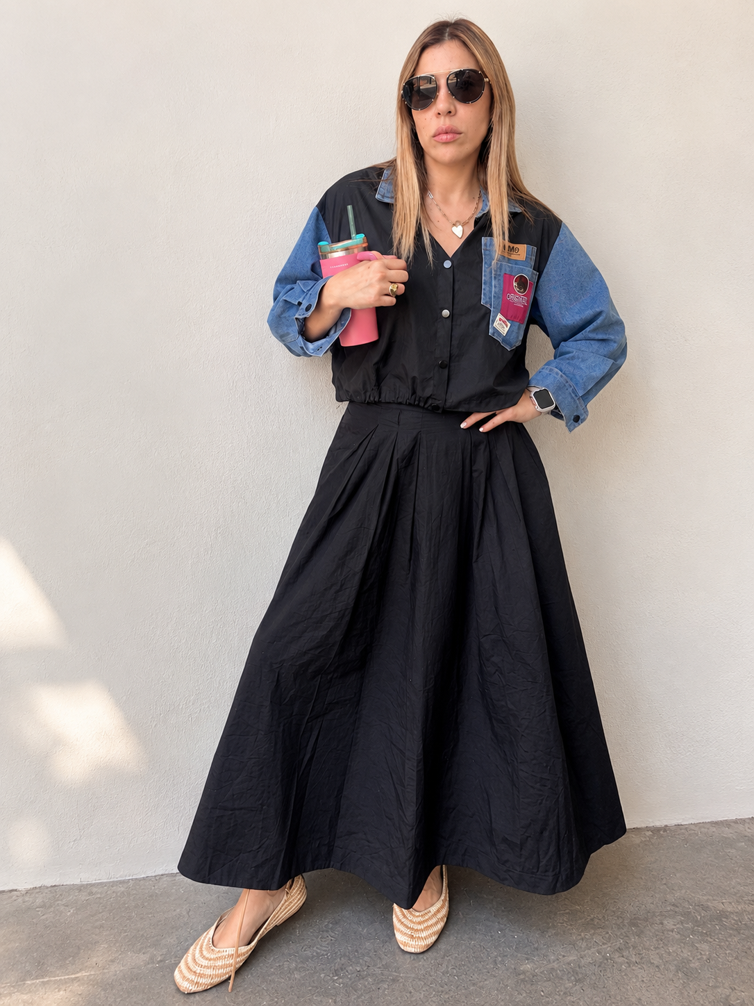 Chaqueta Denim Contrast