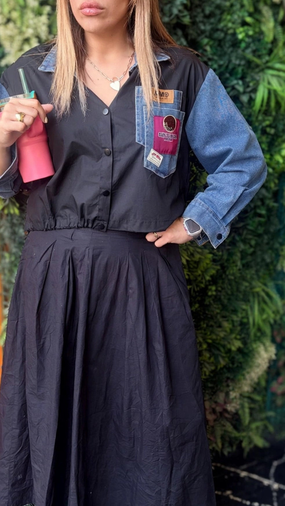 Chaqueta Denim Contrast