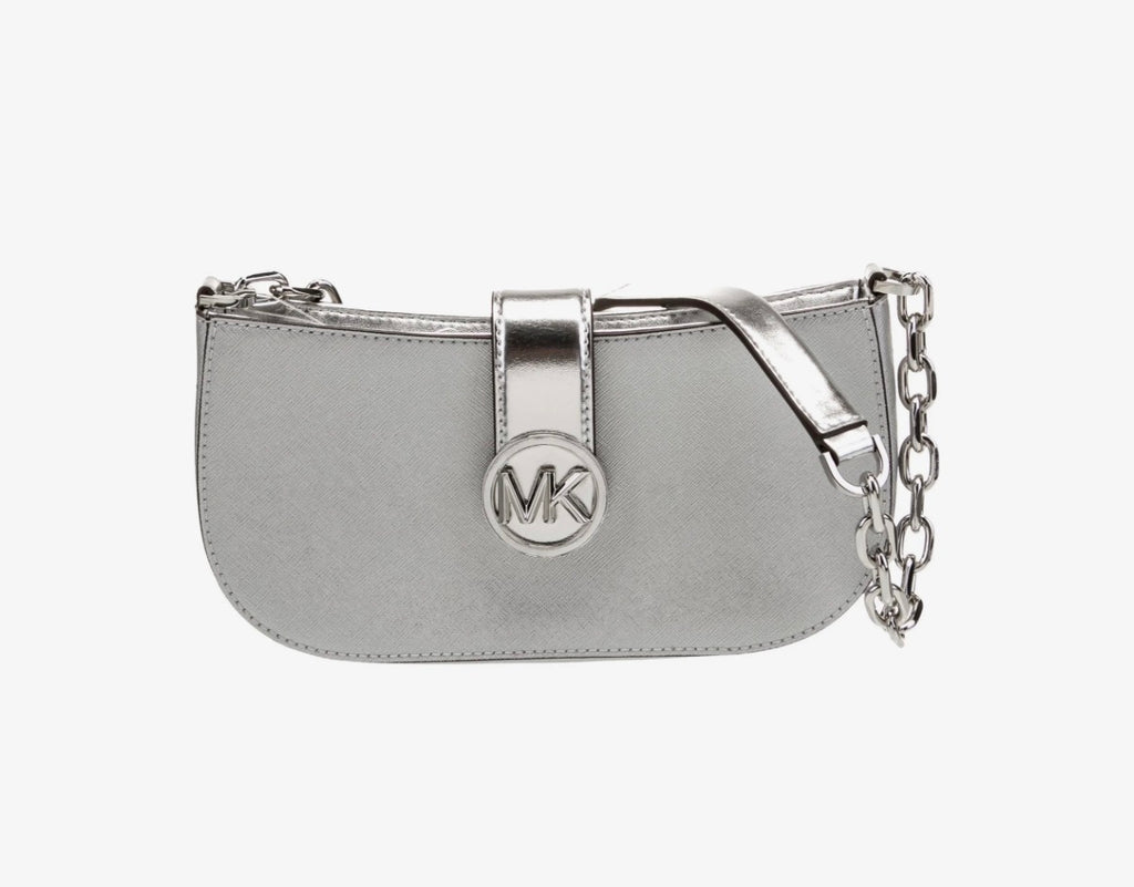 Cartera Michael Kors Plateada con Cadena