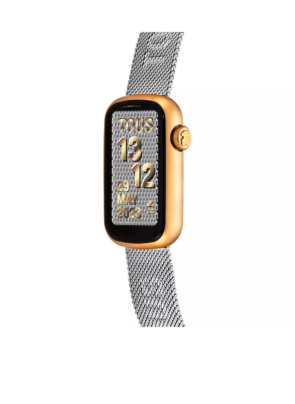 RELOJ SMARTWATCH CON BRAZALETE DE ACERO Y CAJA DE ALUMINIO EN COLOR IPG DORADO TOUS T-BAND MESH