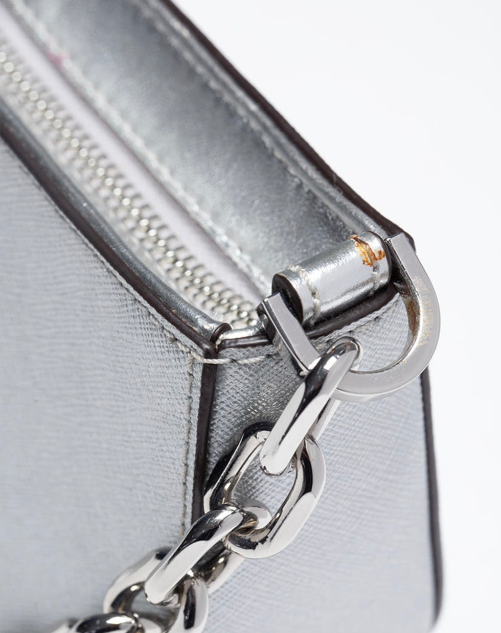 Cartera Michael Kors Plateada con Cadena