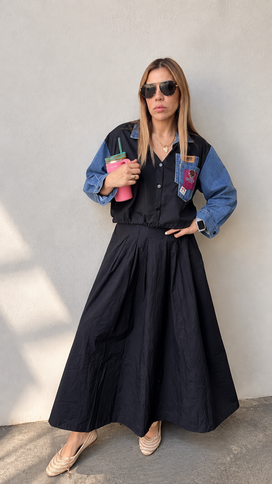 Chaqueta Denim Contrast