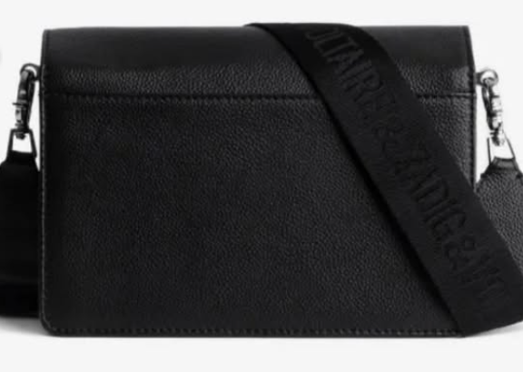 Crossbody Zadig & Voltaire Lolita negro vista trasera con correa