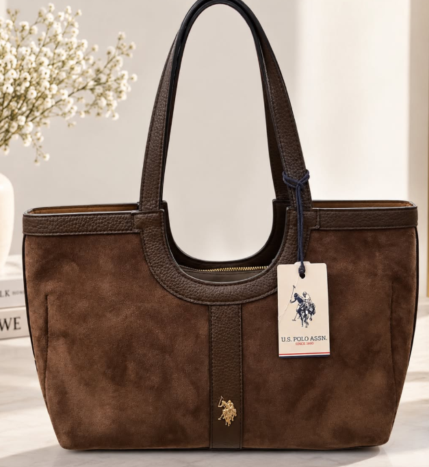 Bolso Tote U.S. Polo Assn. - vista frontal con etiqueta