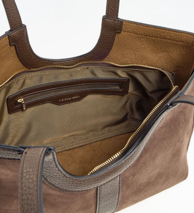Bolso Tote U.S. Polo Assn. - interior con cremallera y organizador