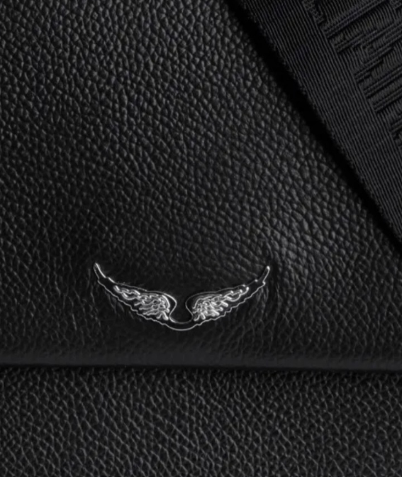 Crossbody Zadig & Voltaire Lolita detalle ala mariposa plateada
